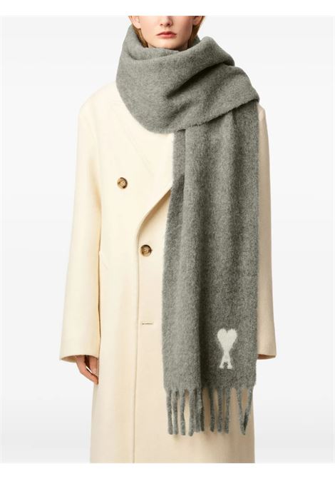 adc scarf unisex grey AMI PARIS | USF673.AW0004050